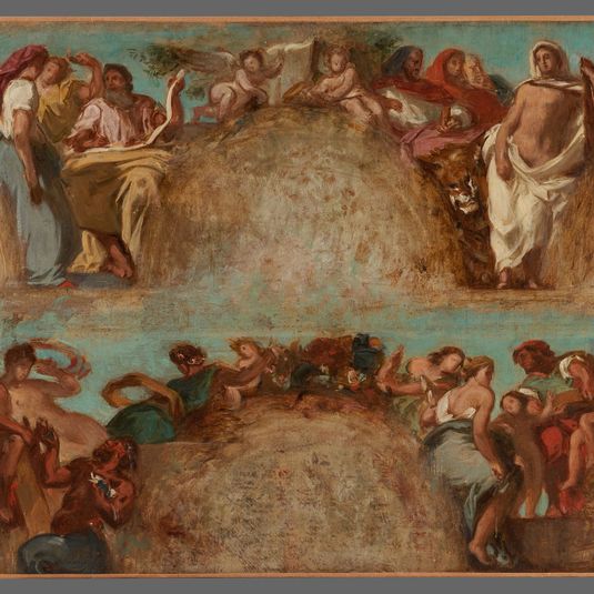 Esquisse pour le salon du Roi au Palais Bourbon - La Justice. L'Industrie