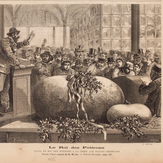 Le roi des Potirons / Vente du roi des Potirons à la criée aux Halles Centrales