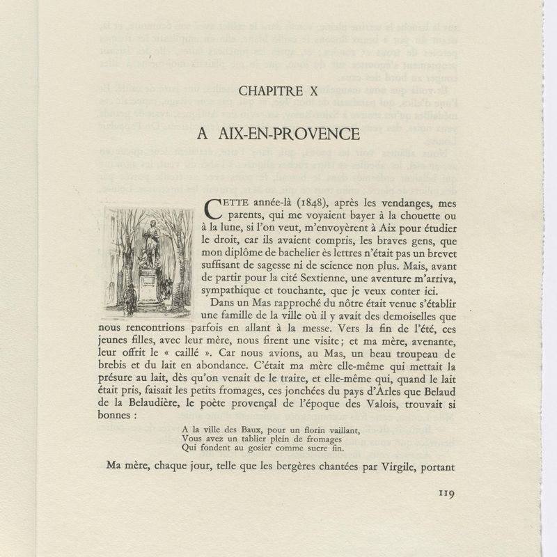 Frédéric Mistral: Mémoires et Recits by Frédéric Mistral: monument (page 119)