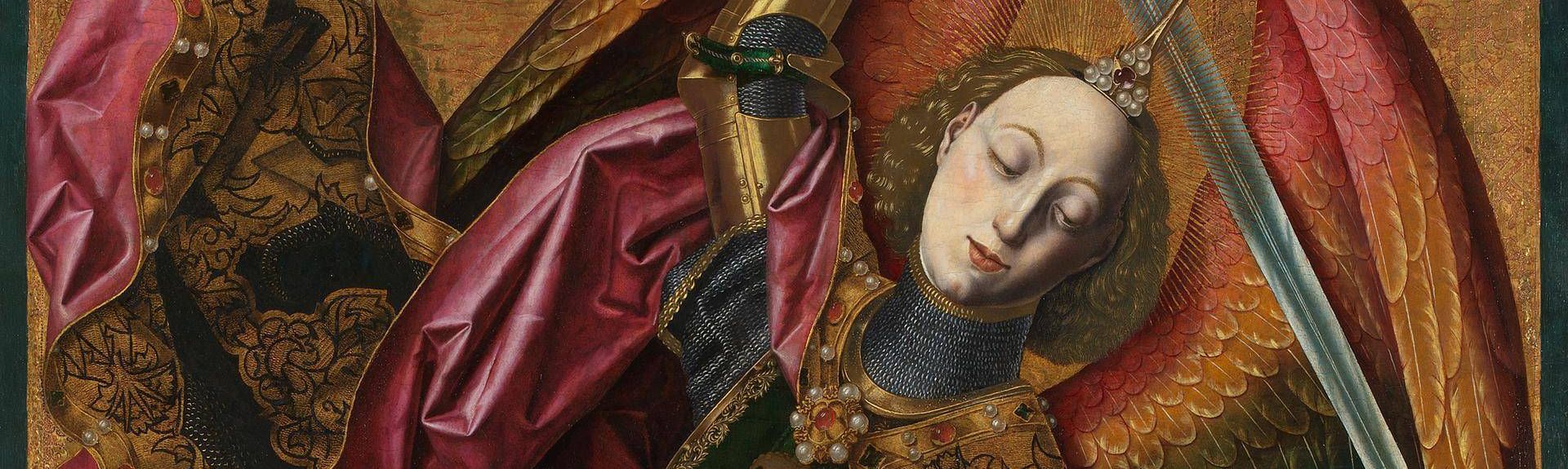 Saint Michael triumphant over the Devil with the Donor Antoni Joan
