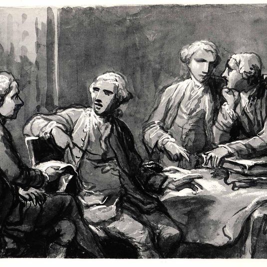 Four Connoisseurs Seated at a Table