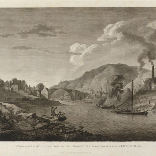A View of the Iron Bridge, in Coalbrook Dale, Shropshire