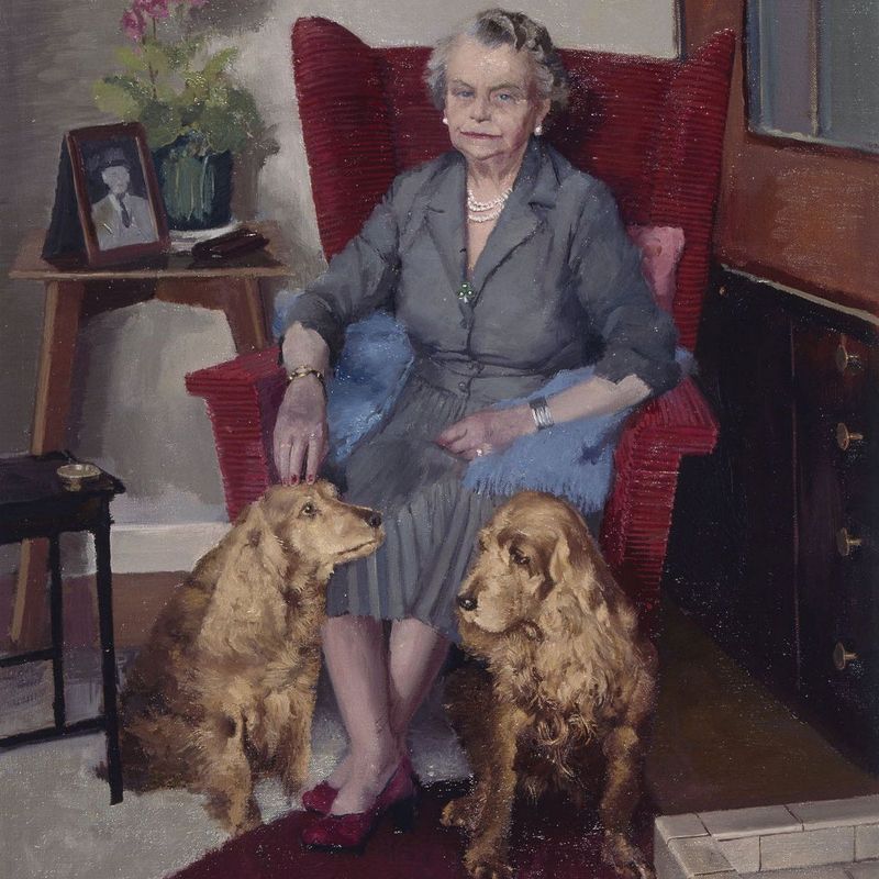 Mother with Monty and Duke
