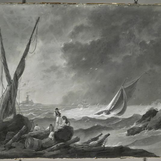 Boats on a rough sea, formerly called Rough Sea