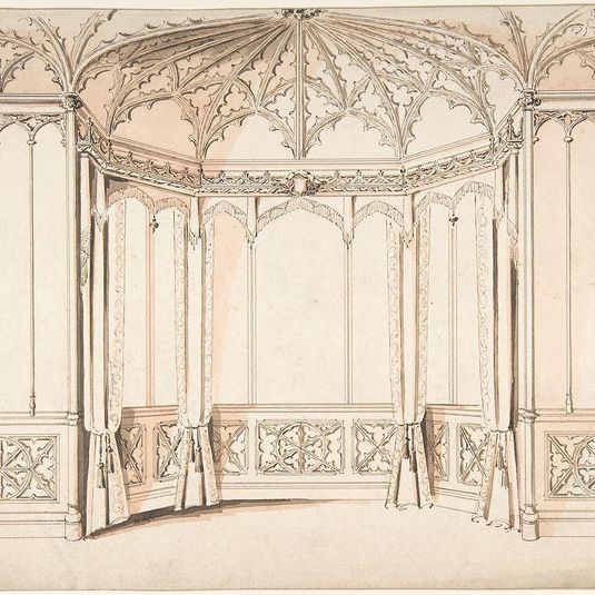 Design for a Gothic Bay Window
