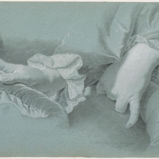 Etude de mains pour le portrait du comte Sinzendorf, d'après Rigaud