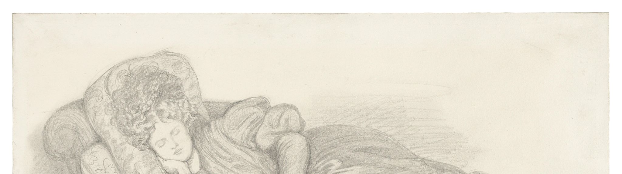 Study of Fanny Cornforth, asleep on a chaise-longue