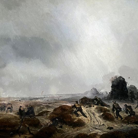 Infantry advancing at Helligbæk, 24 July 1850