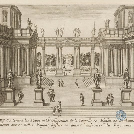 Livre contenant les vues et perspectives de la Chapelle et Maison de Sorbonne