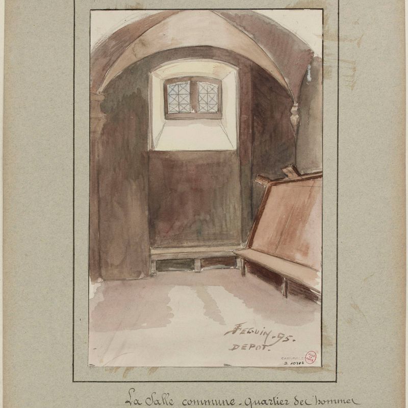 [Les prisons de Paris] Le Dépot; La salle commune, quartier des hommes