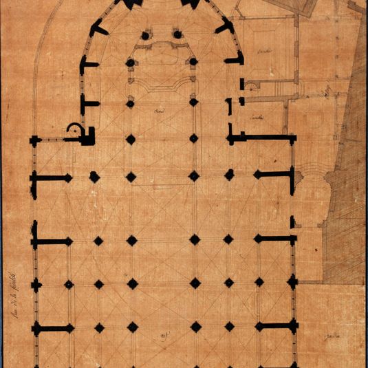 Eglise de Saint Laurent, plan du rez-de-chaussée.