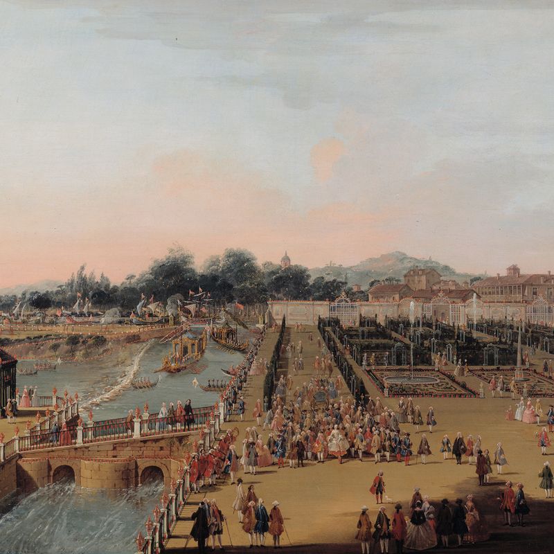 Ferdinand VI and Barbara of Braganza in the Gardens of Aranjuez