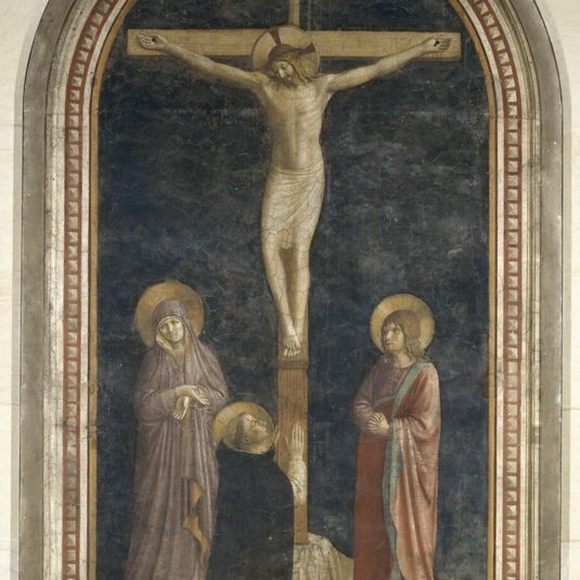 Calvary with Saint Dominic in prayer