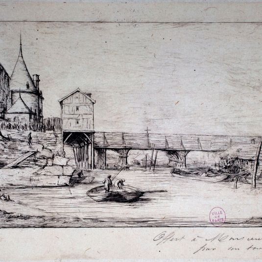 Passerelle du Pont-au-Change après l'incendie de 1621.