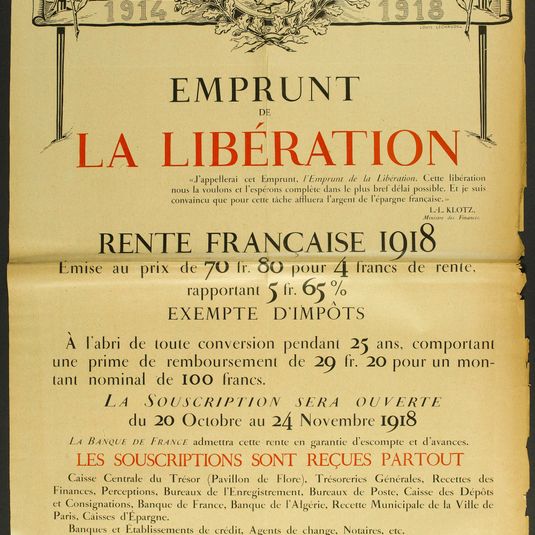 EMPRUNT/ DE/ LA LIBERATION/ RENTE FRANCAISE 1918