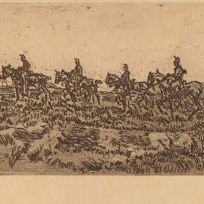 Hussars Riding Single File