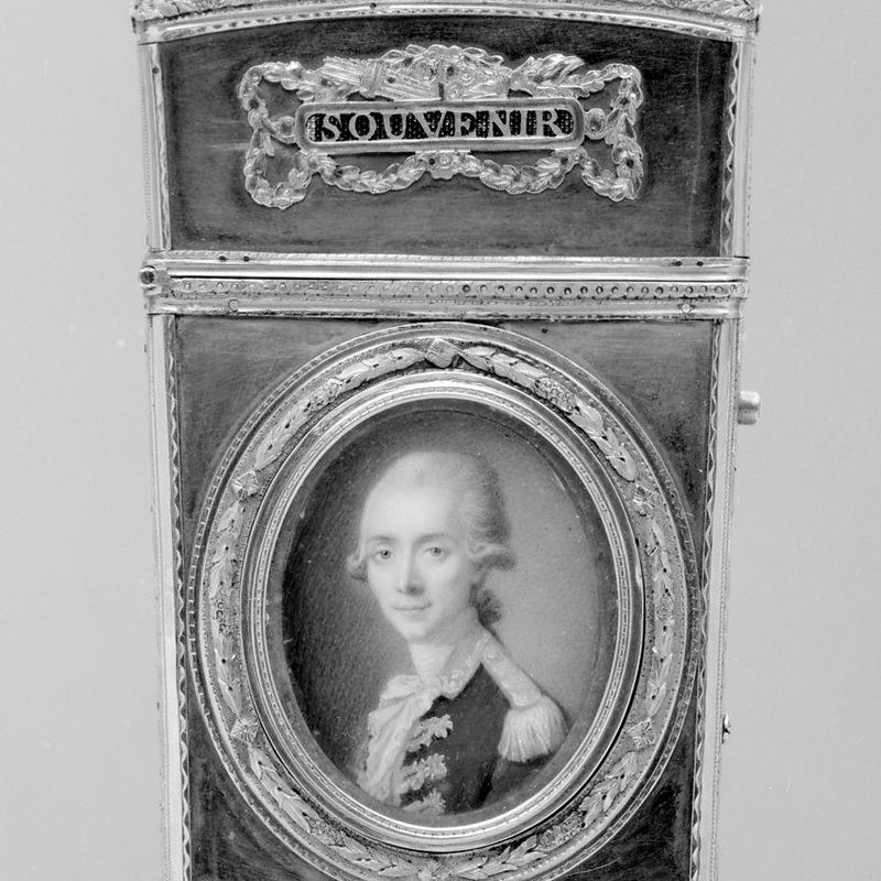 Souvenir with portrait of a man
