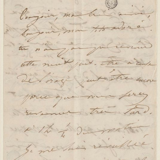 Lettre de Juliette Drouet à Victor Hugo, 25 mai mardi matin 7h30 1847