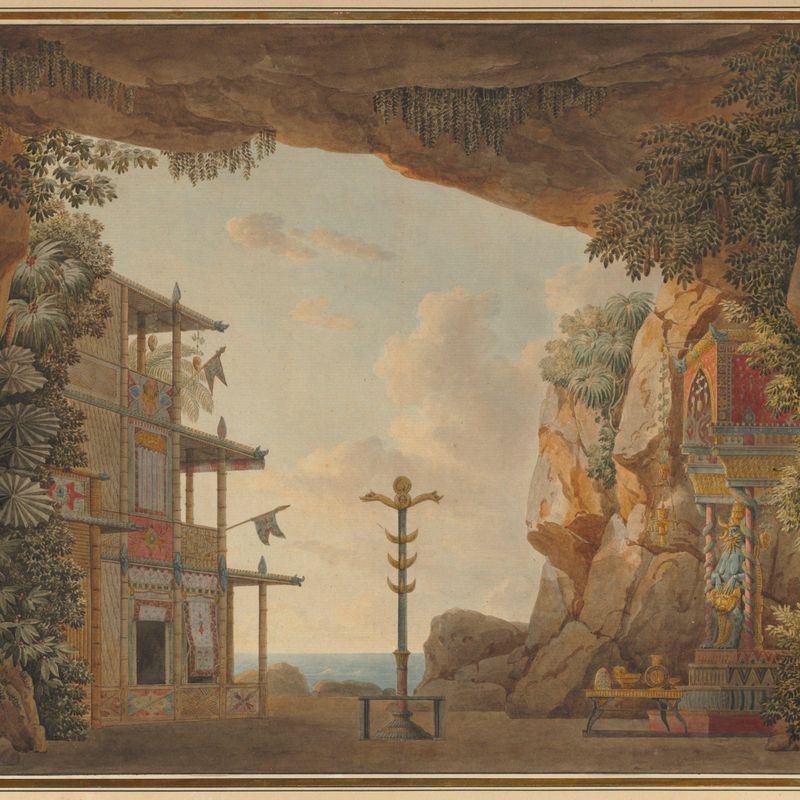 Design for Stage Set for the Second Act of Elisca or L'Habitante de Madagascar