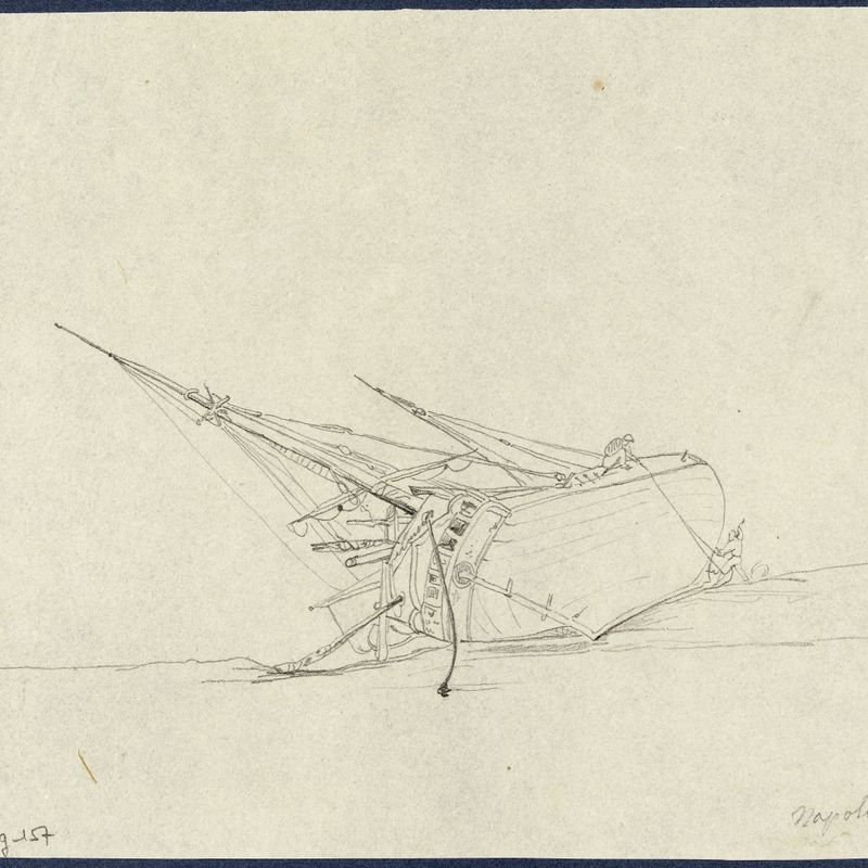 Etude d'un bateau renversé, Naples