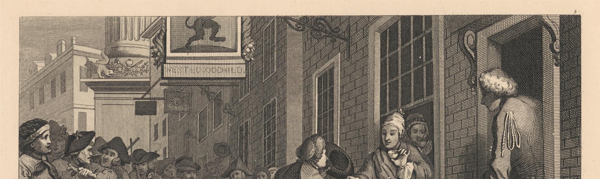 Industry and Idleness, Plate VI, The Industrious 'Prentice out of His Time and Married to His Master's Daughter