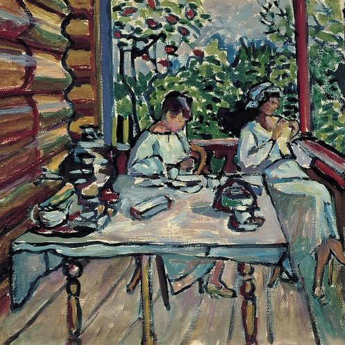 Akhtyrka, Nina and Tatiana in the Veranda