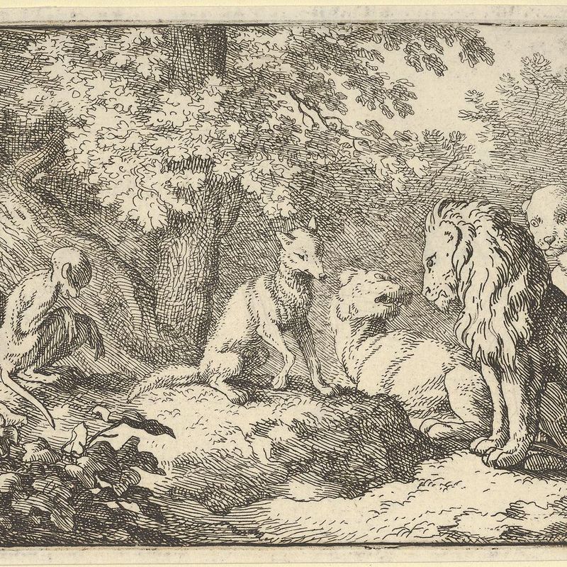 Renard Coninues his False Revelations from Hendrick van Alcmar's Renard The Fox