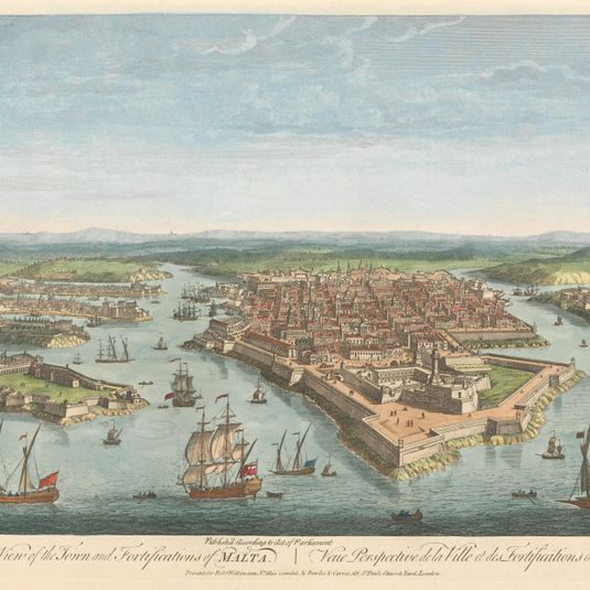 A Perspective View of the Town and Fortifications of Malta