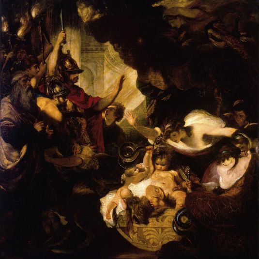 Infant Hercules Strangling Serpents