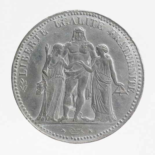 Essai pour la pièce de 5 francs à l'Hercule de Louis-Philippe, 1848