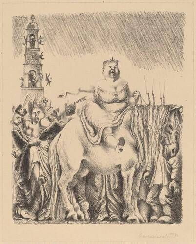 Woman on White Horse