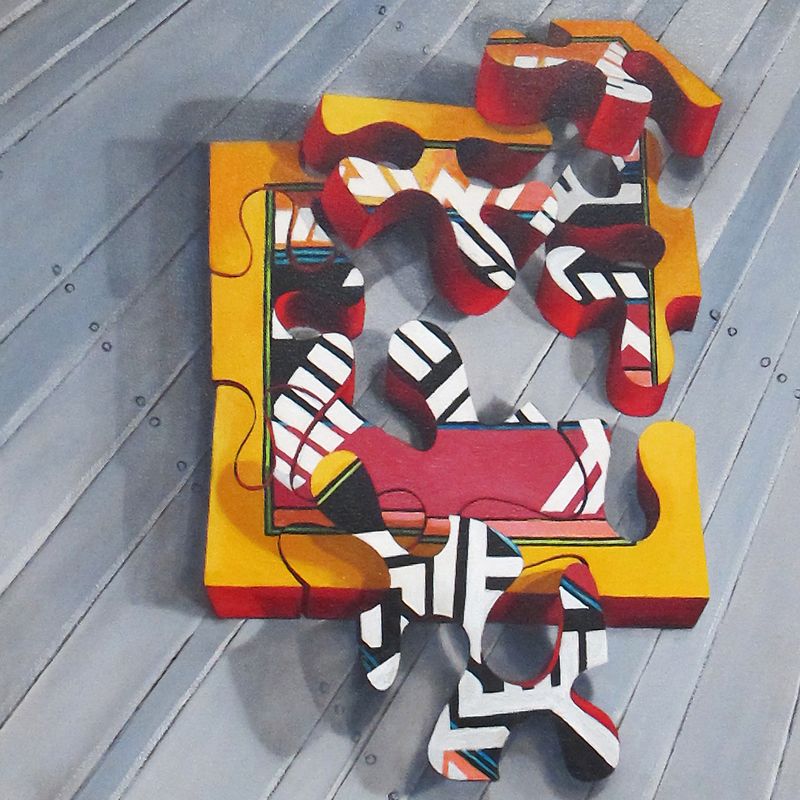 Puzzle Painting Grey 1