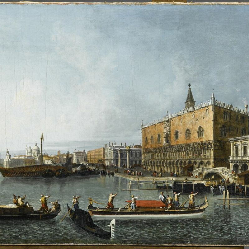 The Ducal Palace and the pier in Venice