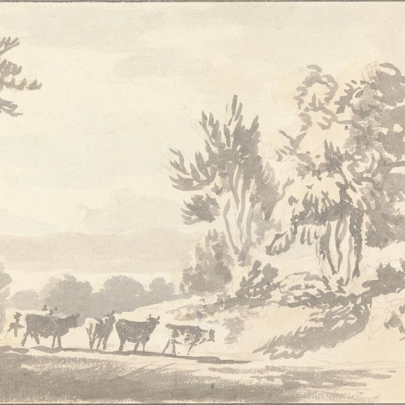 Herdsman driving Cattle