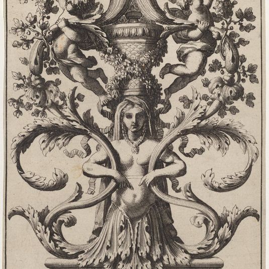 Ornament with a Woman Turning to Foliage