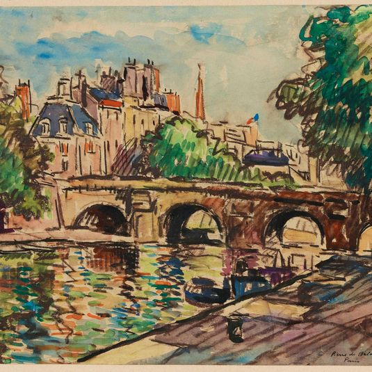 Le Pont-Neuf et la Cité du côté du quai Conti.