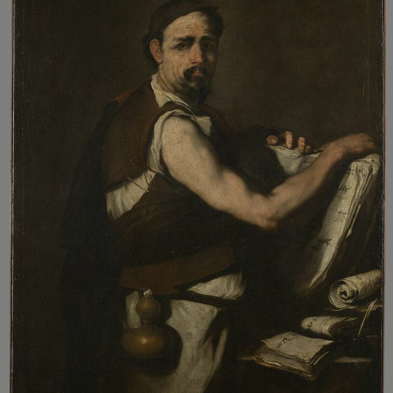 Philosopher with a gourd on his belt