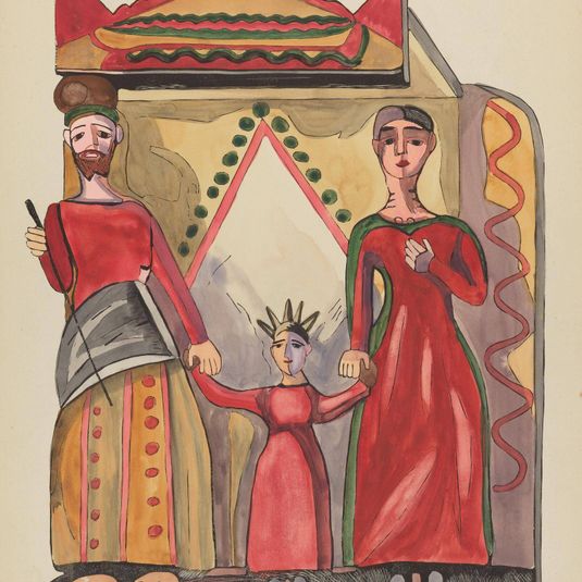 Plate 28: The Holy Family: From Portfolio "Spanish Colonial Designs of New Mexico"
