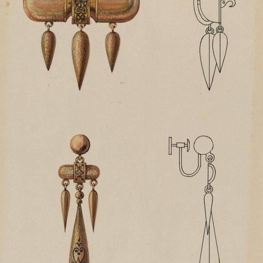 Brooch and Earrings