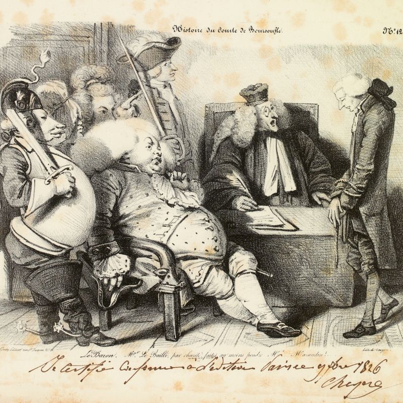 Le Baron. Mr le Bailli, par charité, faites au moins pendre Mr de Maraudin!...