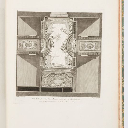 Projet du Plafond d'une Maison seise rue de Rochouard (Design for Ceiling of the House of Francois Petit), plate 95, in Oeuvres de Juste-Aurèle Meissonnier (Works by Juste-Aurèle Meissonnier)