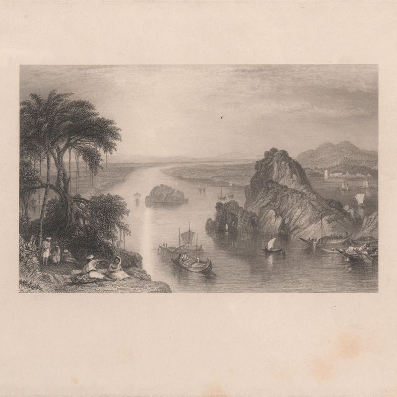 Rocks at Colgong on the Ganges