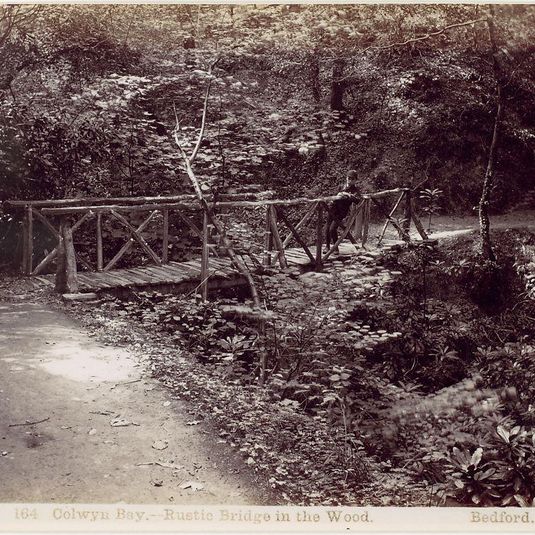 Colwyn Bay. Rustic Bridge in the Wood