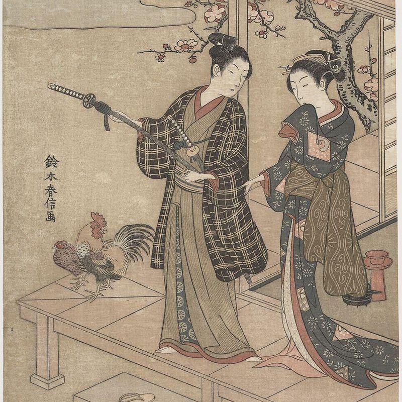 Gentleman Taking Leave of His Lady on a Veranda