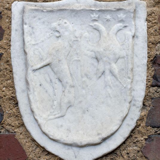 Coat of Arms of the Swiss Luder Family and of the Lund Family, from Schleswig