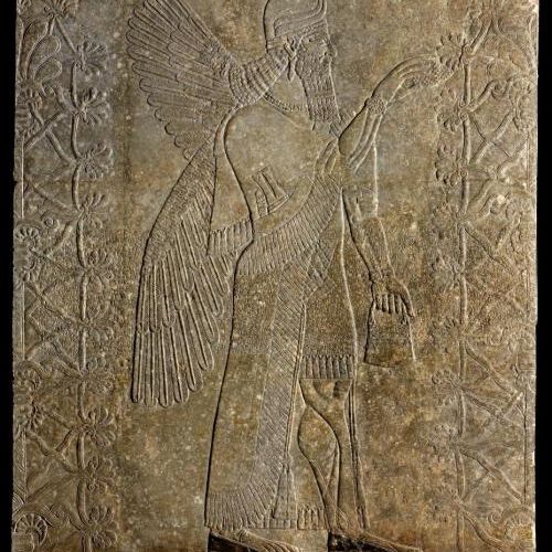 ASL: Winged Genie Fertilizing a Date Tree