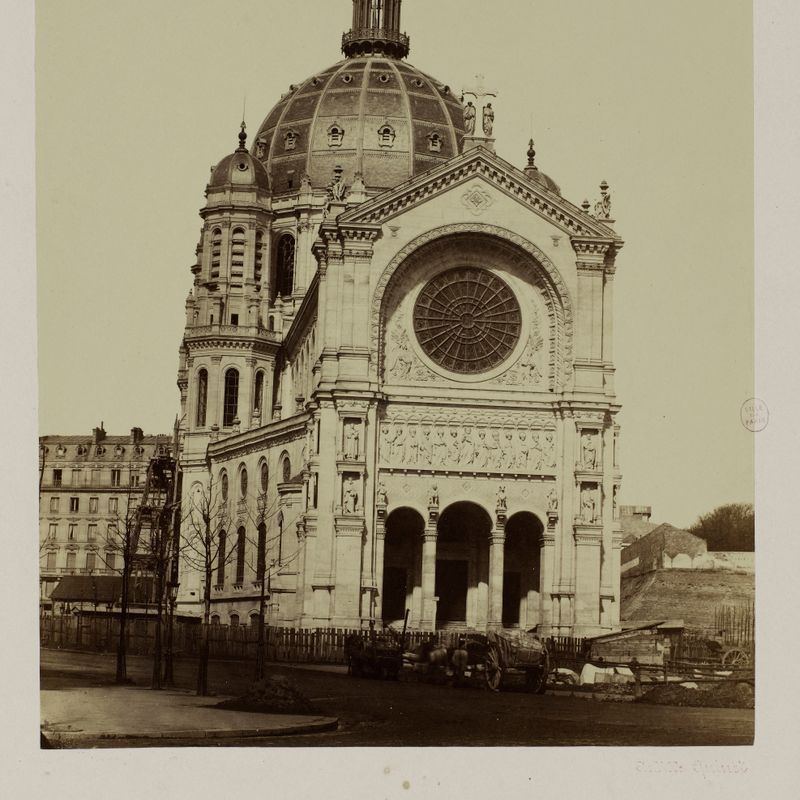Construction de l'église Saint-Augustin, place Saint-Augustin, 8ème arrondissement, Paris.