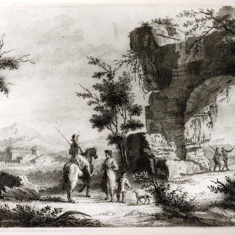 Landscape with Ruined Architecture