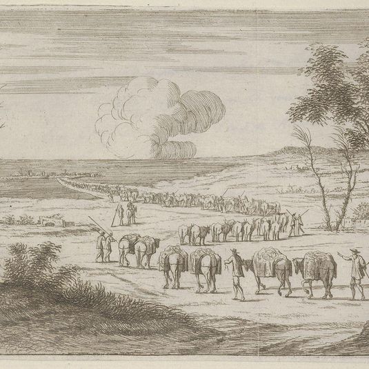 Francesco I d'Este Aids the Duke of Mantua After his Territories were Devastated by the German Armies, from L'Idea di un Principe ed Eroe Cristiano in Francesco I d'Este, di Modena e Reggio Duca VIII [...]
