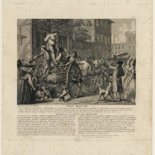 N°2/John Malcolm/Le 25 Janvier 1774, la populace irritée pénétra sans armes dans sa maison[...]/Origine de la Révolution Américaine.